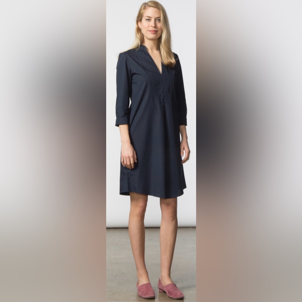 SBJ AUSTIN Lizzie Dress In Navy Poplin Size 1 US 2-4